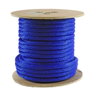 Rope King SBP-58140B Solid Braided Poly Rope - Blue - 5/8" x 140'