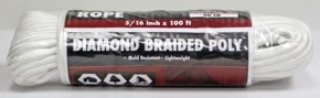 Rope King DBP-316100 Diamond Braided Poly Rope 3/16" x 100'