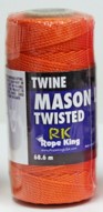 Rope King MT-18225O Mason Twine, Orange, 1/8" x 225'