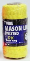 Rope King MT-18225Y Mason Twine, Yellow, 1/8" x 225'