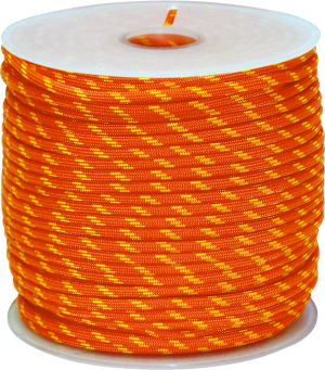 Rope King Nylon Paracord, Orange/Yellow, 1/8" x 250'