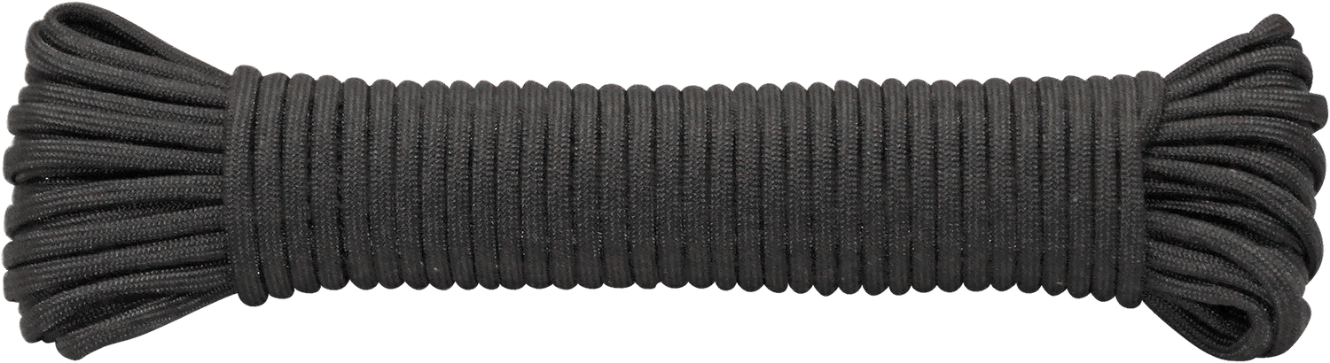 Rope King Nylon Paracord, Black, 1/8" x 50'