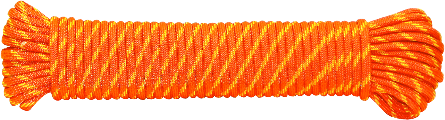 Rope King Nylon Paracord, Orange/Yellow, 1/8" x 50'