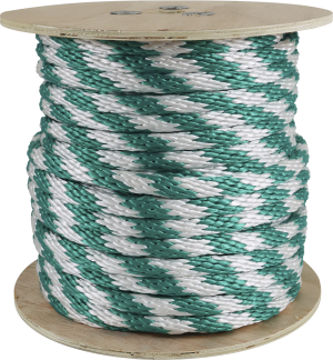Rope King SBP-58140GW Solid Braided Poly Rope - Green/White - 5/8" x 140'