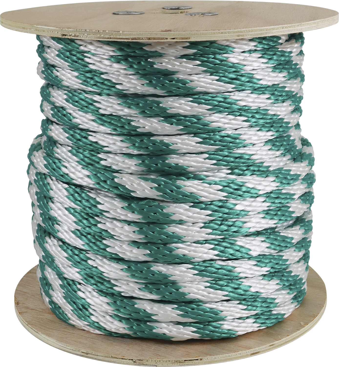 Rope King SBP-58140GW Solid Braided Poly Rope - Green/White - 5/8" x 140'