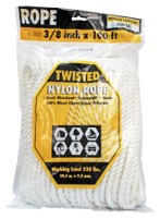 Rope King TN-38100 Twisted Nylon Rope 3/8" x 100'