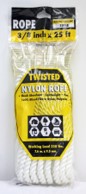 Rope King TN-3825 Twisted Nylon Rope 3/8" x 25'