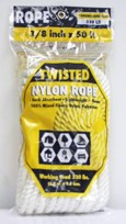 Rope King TN-3850 Twisted Nylon Rope 3/8" x 50'