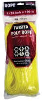 Rope King TP-316100Y Twisted Poly Rope, Yellow, 3/16" x 100'